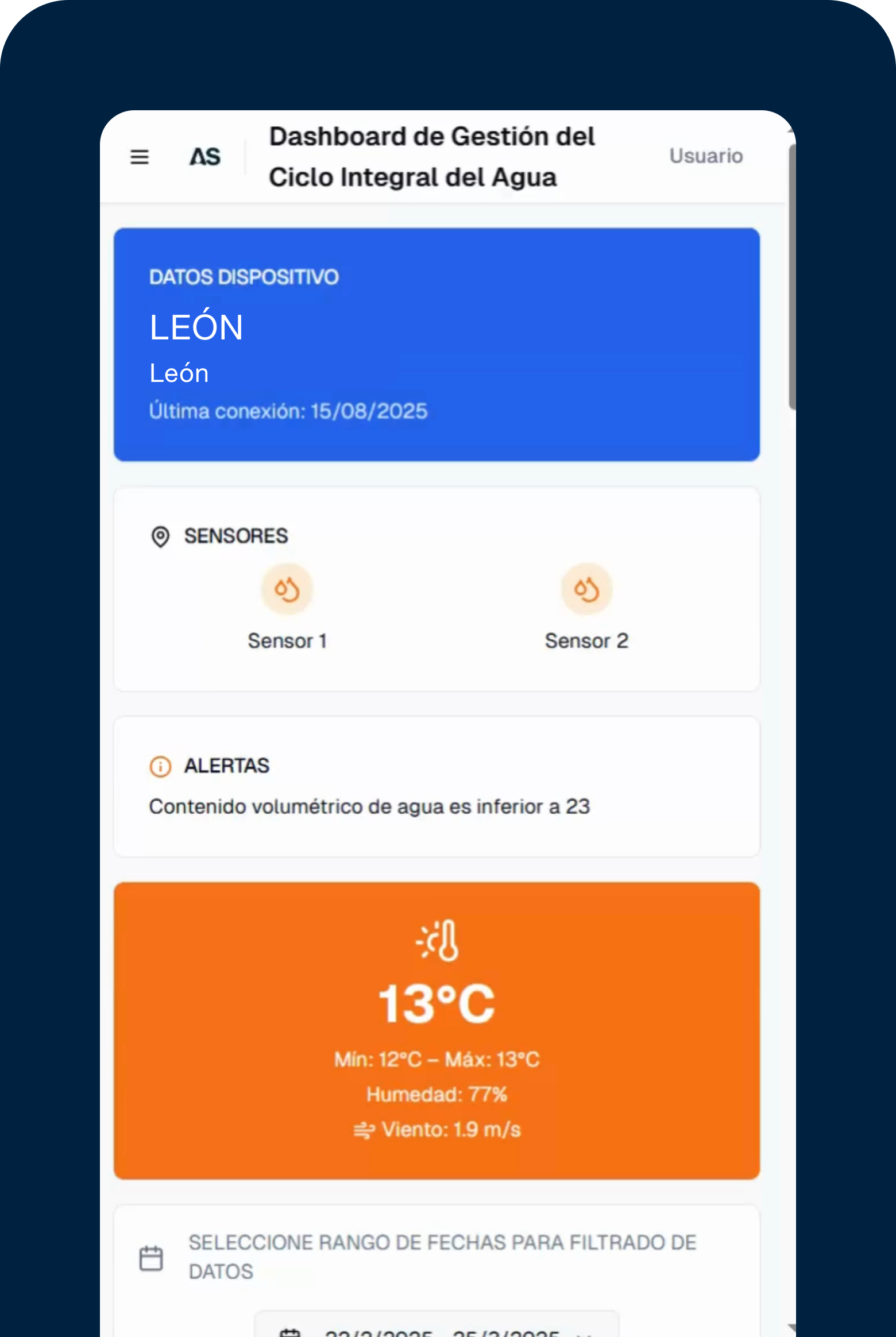 gestión de agua